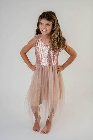 CHAMPAGNE SPARKLE TUTU DRESS