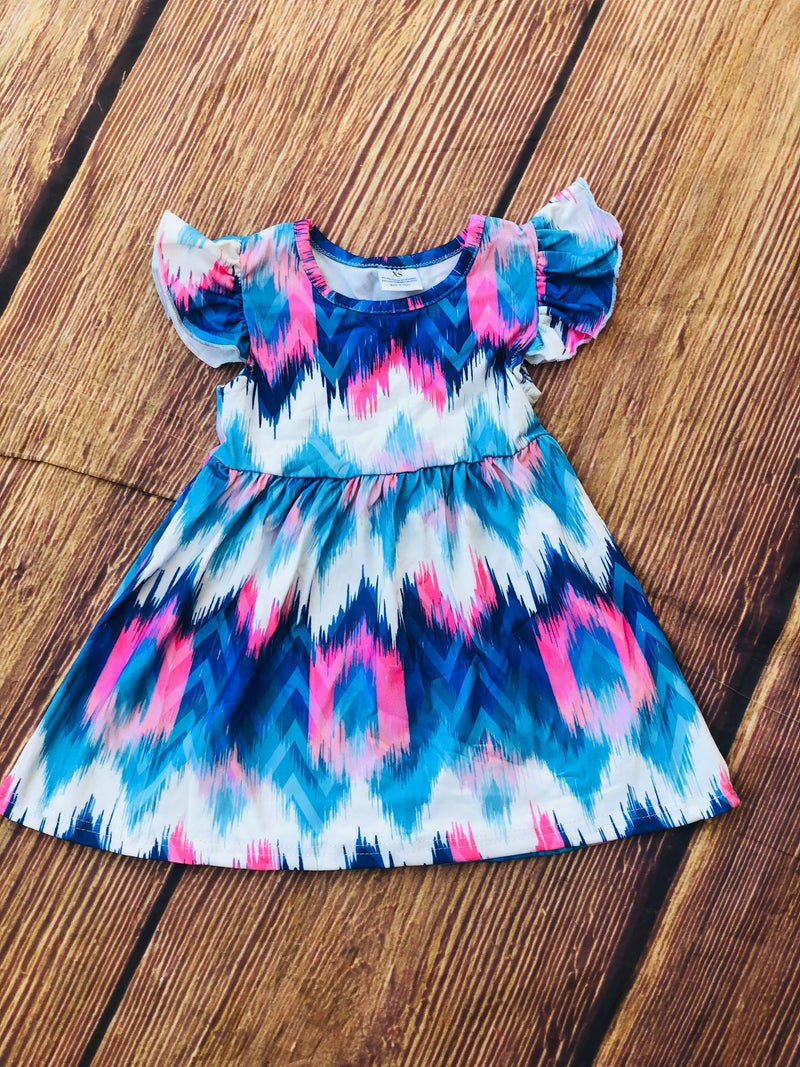 LILYANA TYE DYE MILK SILK DRESS