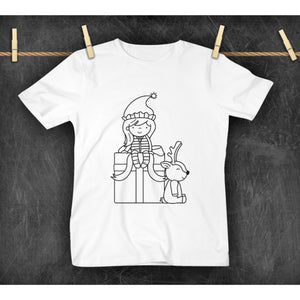 COLOR YOUR OWN TSHIRT - ELF GIRL