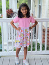 PINK BACK TO SCHOOL SUPPLIES DRESS