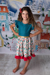 HAZEL CHRISTMAS FLORAL DRESS