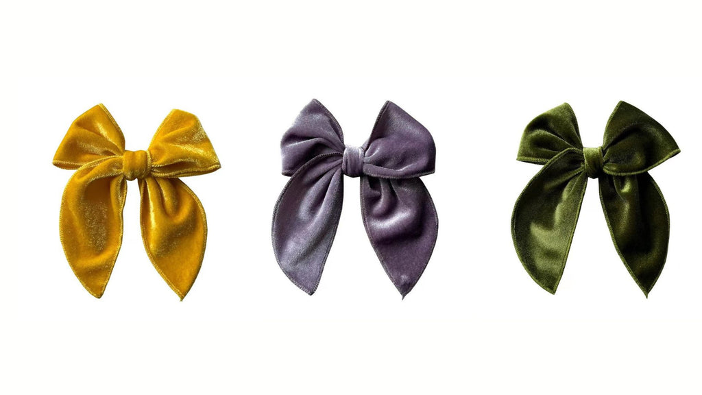 SAILOR BOW - MUSTARD LIGHT PURPLE & OLIVE