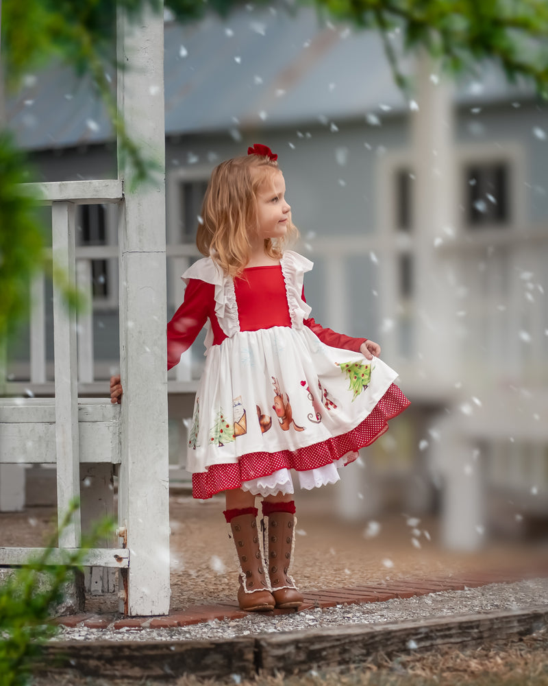 SANTA & FRIENDS TWIRLY DRESS