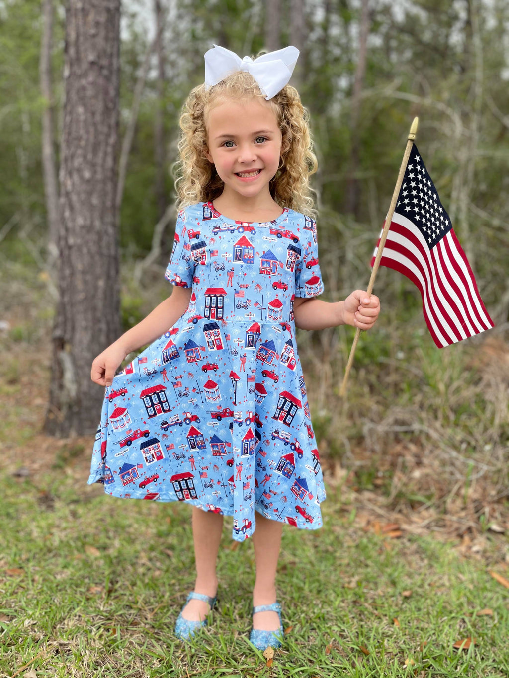 PATRIOTIC CARNIVAL TWIRL DRESS
