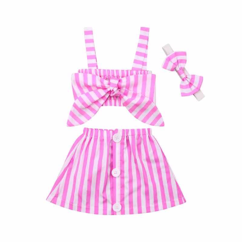 LYLA STRIPE SKIRT SET