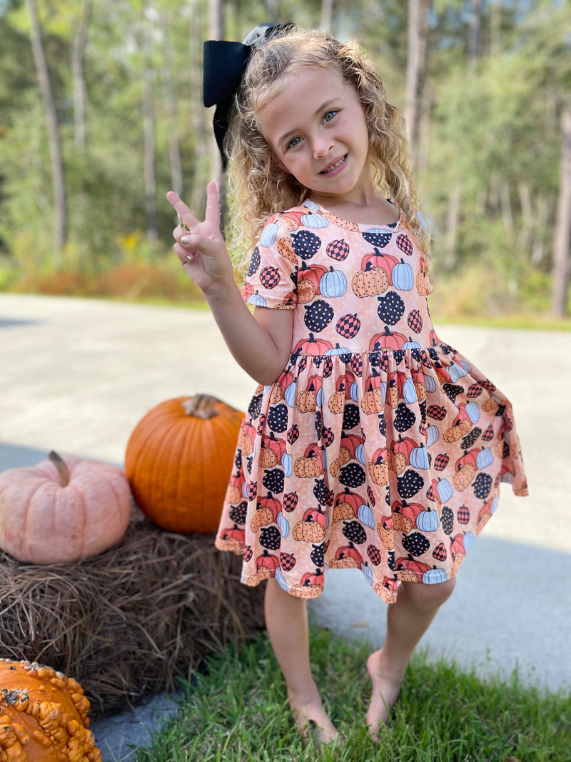 ORANGE PUMPKIN DRESS