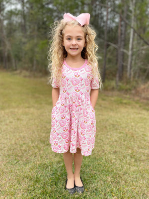 VALENTINE DONUT DRESS WITH POCKETS