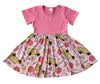 PINK BACK TO SCHOOL SUPPLIES DRESS