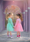 SPRING SPARKLE PINK DRESS