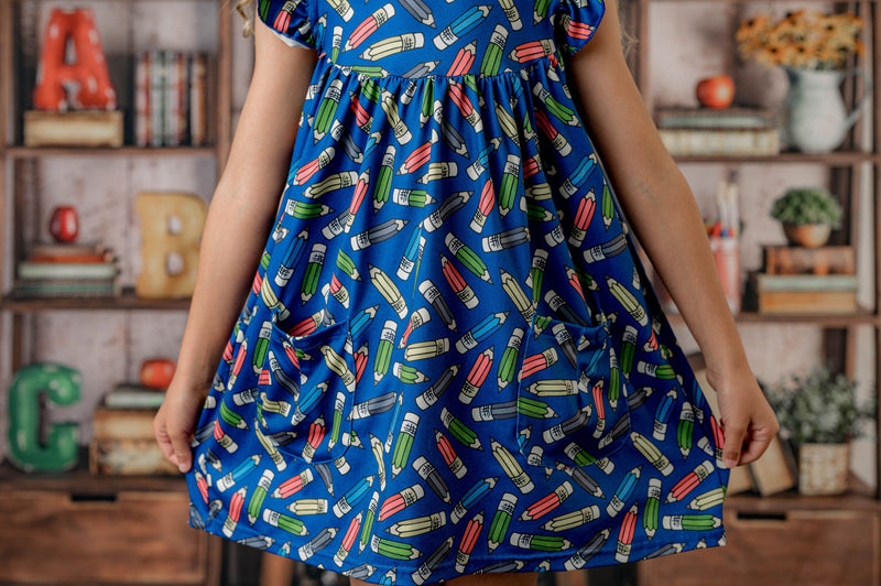 PENCILS PEARL DRESS WITH POCKETS