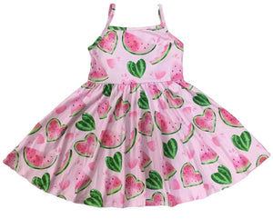 WATERMELON TANK TWIRL DRESS