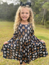 CHRISTMAS ANIMAL PRINT TREE TWIRLY DRESS