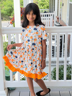 PUMPKINS RUFFLE DRESS