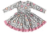 LILLY VALENTINE HEARTS DRESS - GREY