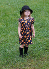 BLACK GINGHAM PUMPKIN PEARL DRESS