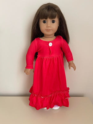 CHRISTMAS  RED DOLL NIGHTGOWN PRE-ORDER