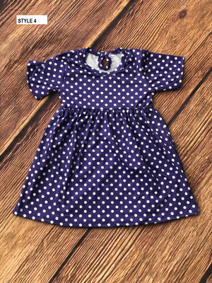 POLKA DOTS MILK SILK DRESS - DARK PURPLE