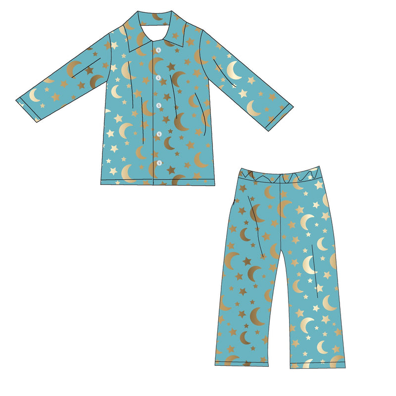MOON & STAR PJS - TEAL