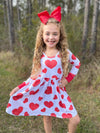 RED HEARTS TWIRL DRESS
