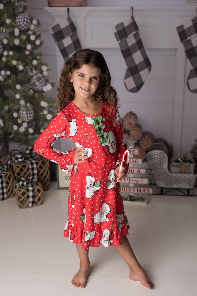 CHRISTMAS VINTAGE SANTA NIGHTGOWN