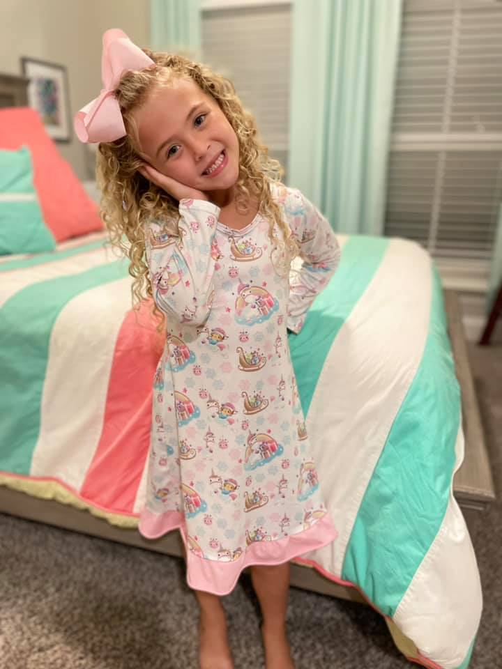 WINTER UNICORN LOUNGE DRESS