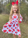 RED HEARTS TWIRL DRESS