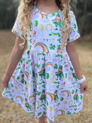 ST PATRITCKS DAY LEPRECHAUN TWIRL DRESS