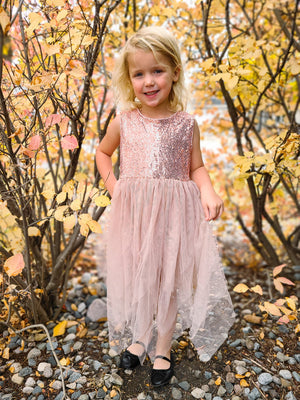 CHAMPAGNE SPARKLE TUTU DRESS