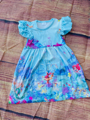 UNDER THE SEA MILK SILK DRESS