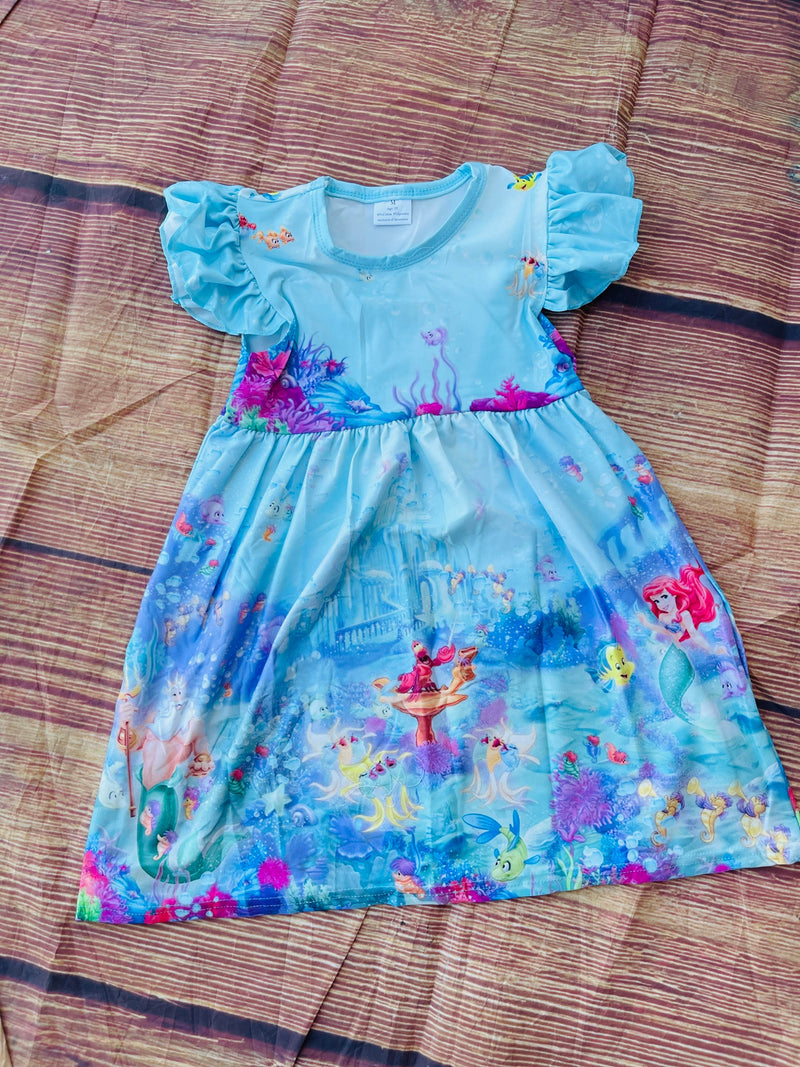 UNDER THE SEA MILK SILK DRESS