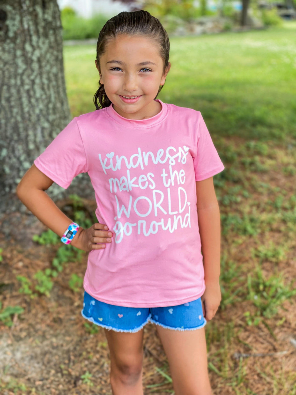 KINDNESS MAKES THE WORLD GO ROUND TSHIRT