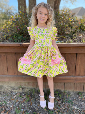 PINK LEMONADE DRESS WITH POCKETS