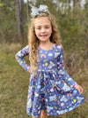 KOALA LONG SLEEVES TWIRL DRESS