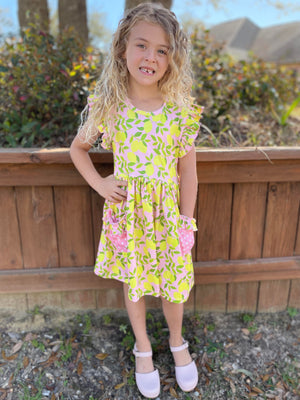 PINK LEMONADE DRESS WITH POCKETS