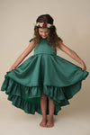 MONROE HI LO DRESS - GREEN