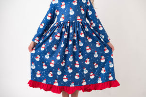 SNOWMAN MILK SILK NIGHTGOWN