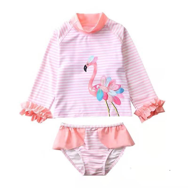 FLAMINGO RASHGUARD SWIMSUIT