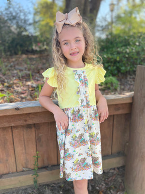 YELLOW EASTER BUNNY DRESS