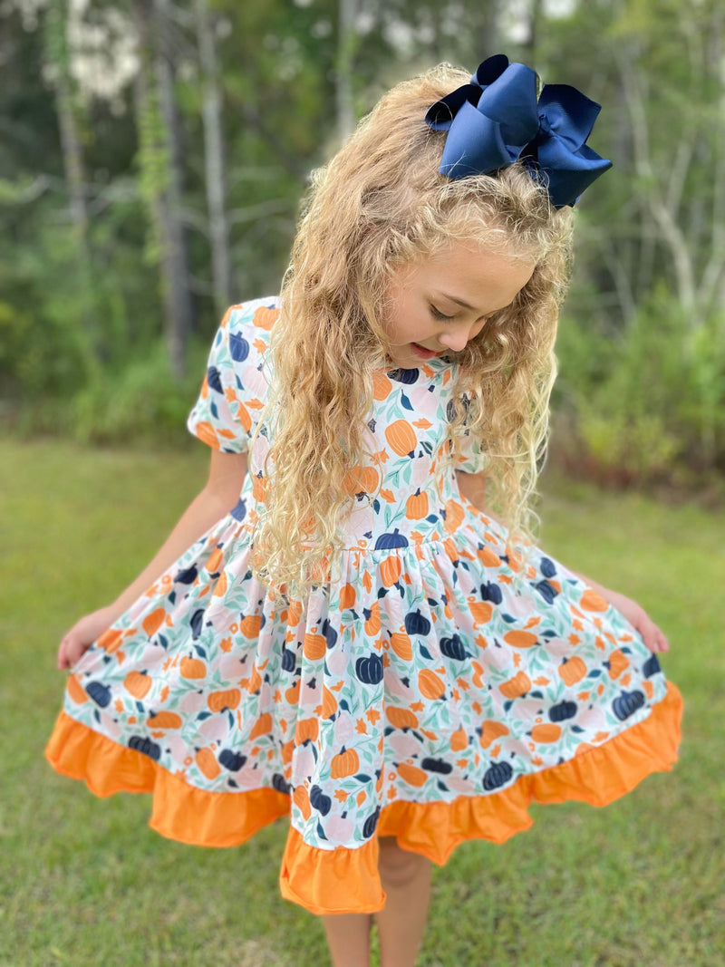 PUMPKINS RUFFLE DRESS