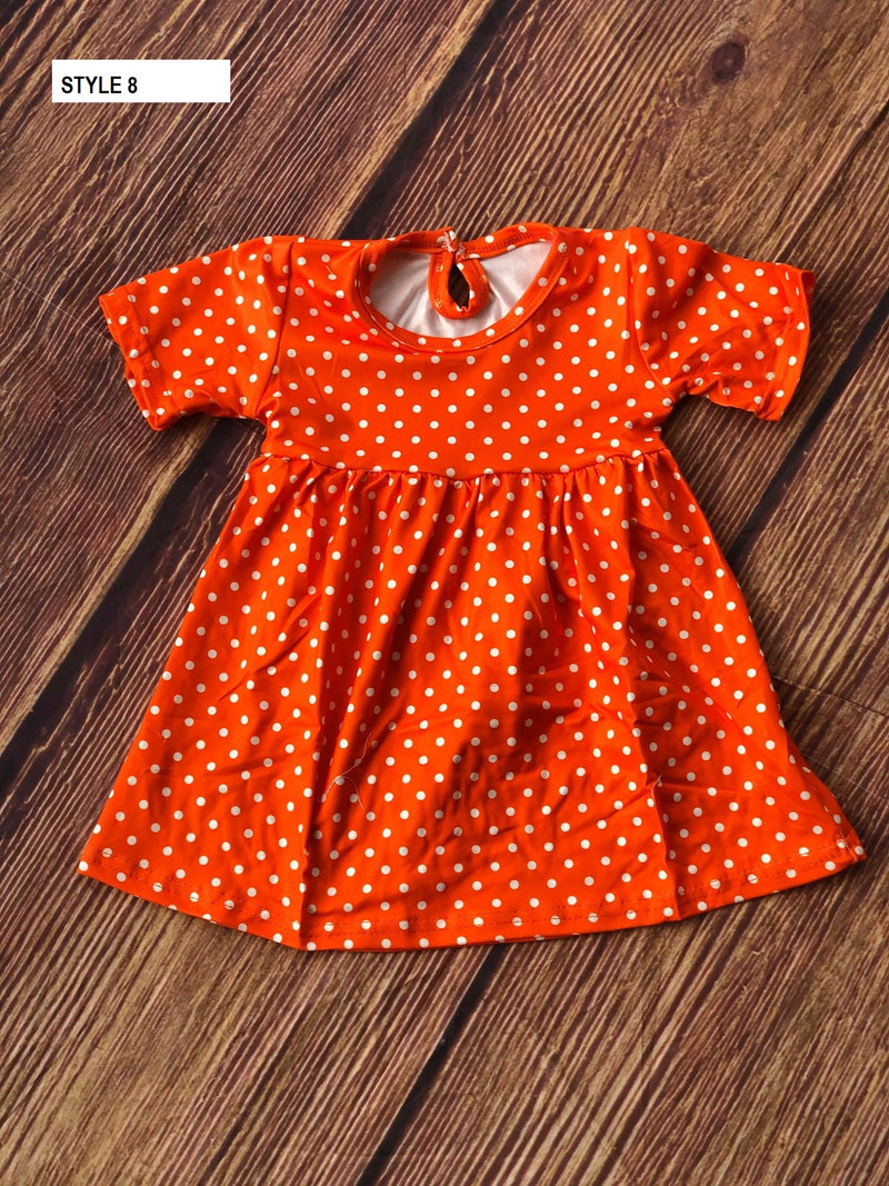 POLKA DOTS MILK SILK DRESS - ORANGE