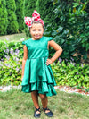 MONROE HI LO DRESS - GREEN
