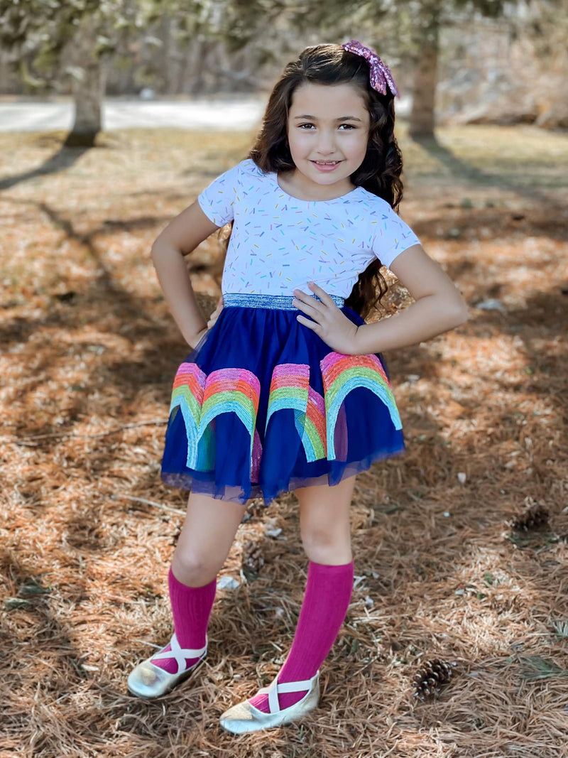 RAINBOW SEQUINS SKIRT