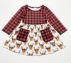 REINDEER BUFFALO PLAID DRESS WITH POCKETS