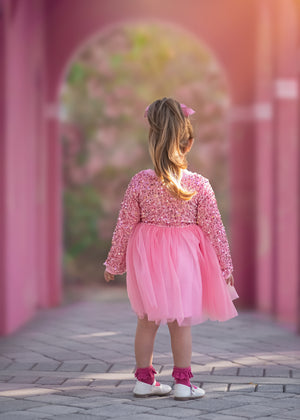 SPRING SPARKLE PINK DRESS
