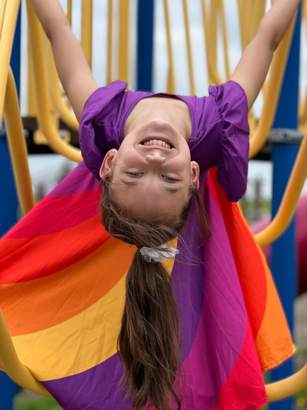 SUNSHINE RAINBOW TWIRL DRESS