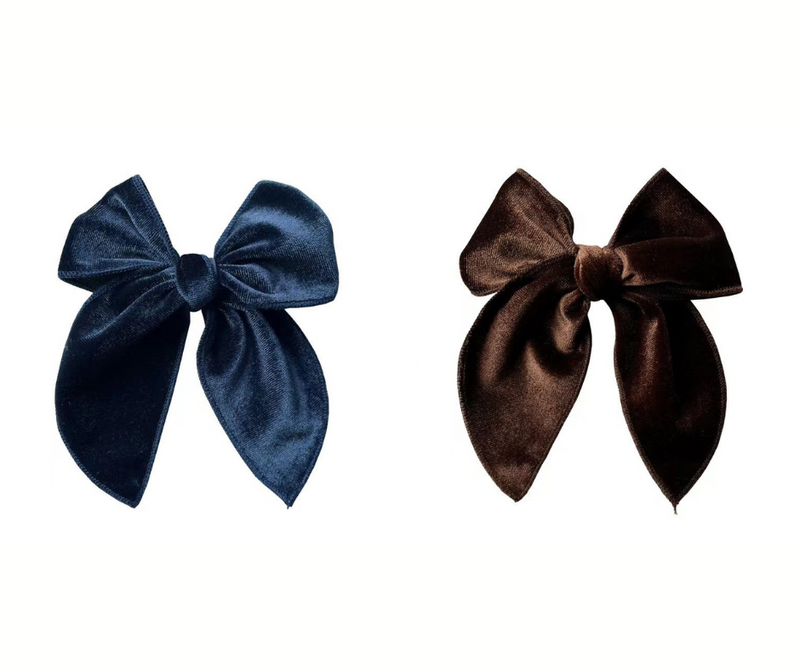 SAILOR BOW - BROWN & NAVY