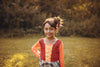 WITCH SISTER TWIRLY LONG SLEEVES DRESS BROWN/PLAID - HC2025