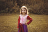 WITCH SISTER TWIRLY LONG SLEEVES DRESS PINK/RED - HC2025