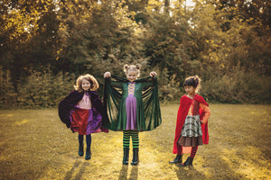 WITCH SISTER TWIRLY LONG SLEEVES DRESS BROWN/PLAID - HC2025