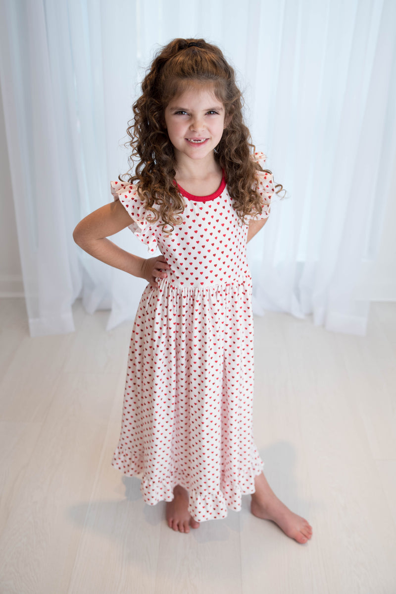 SALLY VALENTINE NIGHTGOWN - WHITE
